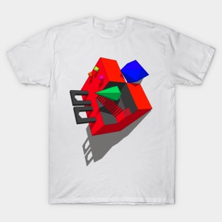 Geometrical Choice Red Cube T-Shirt